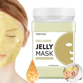 Jelly Mask for Facial Professional - 24K Gold Anti-Aging & Firming Hydrojelly Mask Powder, Hydrating Brighten Jelly Face Mask Skin Care, Natural Gel Peel Off Mask for Spa Salon Vajacial Mask 17.6Fl Oz in Saudi Arabia