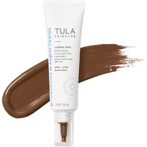 TULA Skin Care Radiant Skin Brightening Serum Skin Tint SPF - Facial Sunscreen Provides Broad Spectrum SPF 30 Protection, Tinted, Serum-Light Formula Brightens and Evens Skin, Shade 01, 1.0 fl oz. in Kuwait