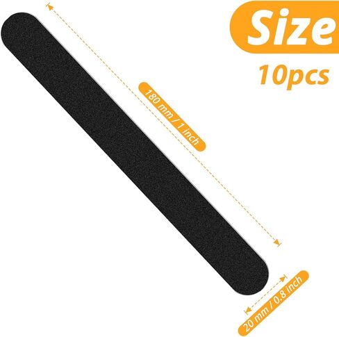 YEEPSYS Nail Files, 10 Pcs Professional Reusable Grit Washable Nail File Manicure Tools for Poly Nail Extension Gel and Acrylic Nails Tools Suit for Home Salon in Kuwait