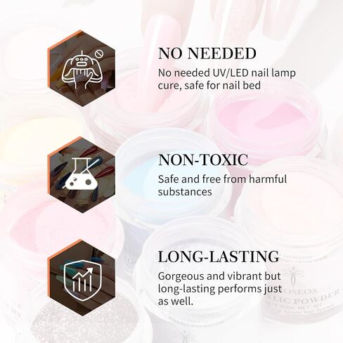 CHOSEOS 36 Colors Acrylic Crystal Powder Set to Achieve Salon Quality Nails At home, Perfect For Beginners And Professionals in Saudi Arabia
