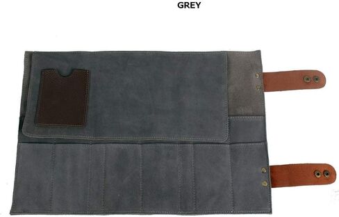 Purple Dragon Leather Roll Up Scissors Holder Pouch Cases Tool Bags for Salon Barber Hair Stylist (Grey) in Saudi Arabia
