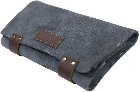 Purple Dragon Leather Roll Up Scissors Holder Pouch Cases Tool Bags for Salon Barber Hair Stylist (Grey) in Saudi Arabia