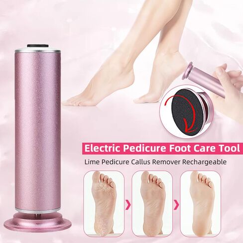 FATUXZ Electric Callus Remove with 60pcs Replacement Sandpaper Discs, Professional Pedicure Foot File Sander for Dead Cracked Hard Skin Calluses for Feet Electronic Callus Shaver (Speed Adjustable) in Saudi Arabia