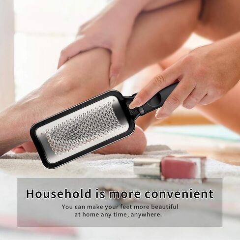 Pedicure Foot File Callus Remover - Large Stainless Steel Foot Scraper, Remove Hard Skin, Practical and Professional Foot Care File, Suitable for Dry and Wet Feet in Saudi Arabia