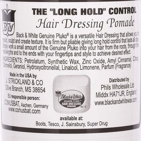Black & White Genuine Pluko Hair Dressing Pomade Ultra White Blend 200Ml in Saudi Arabia