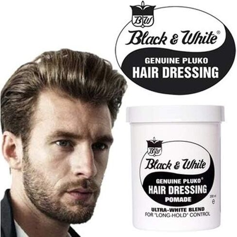 Black & White Genuine Pluko Hair Dressing Pomade Ultra White Blend 200Ml in Saudi Arabia