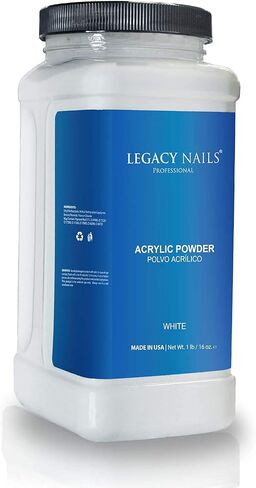 Legacy Nails Professional Crystal Clear Acrylic Powder, Net Wt. 1 lbs. / 16oz. - Mix With Glitter, Pigment and Create Custom Acrylic Nail Extension Colors in Kuwait