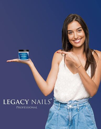 Legacy Nails Professional Crystal Clear Acrylic Powder, Net Wt. 8 oz. - Mix With Glitter, Pigment and Create Custom Acrylic Nail Extension Colors in Kuwait