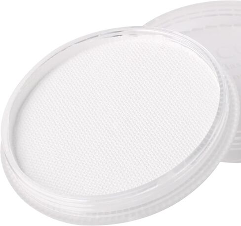 طلاء الوجه النيون من MEICOLY، طلاء الجسم المتوهج في الظلام، طلاء الوجه المنشط بالماء الفلوريسنت للبالغين والأطفال، طلاء الوجه الأبيض للهالوين ذو اللون الواحد، كعكة مقسمة على أساس مائي، 1.05 أونصة، أبيض/أزرق للأشعة فوق البنفسجية in Kuwait