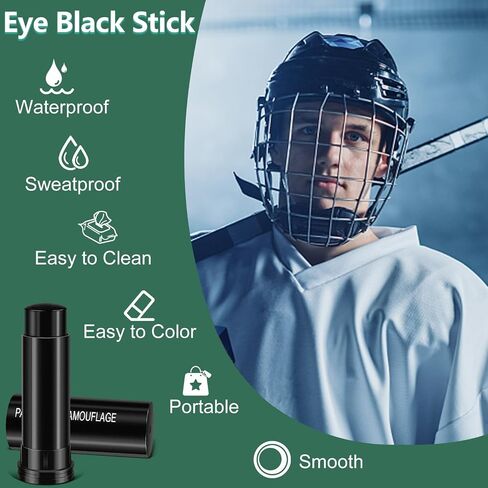 3 PCS Eye Black Football Eye Black Green Red Stick for Sports, Eye Black Stick Face Paint Makeup for Baseball Softball Football Lacrosse, Lip Smacking and Body Paint Halloween Cosplay Costume in Saudi Arabia