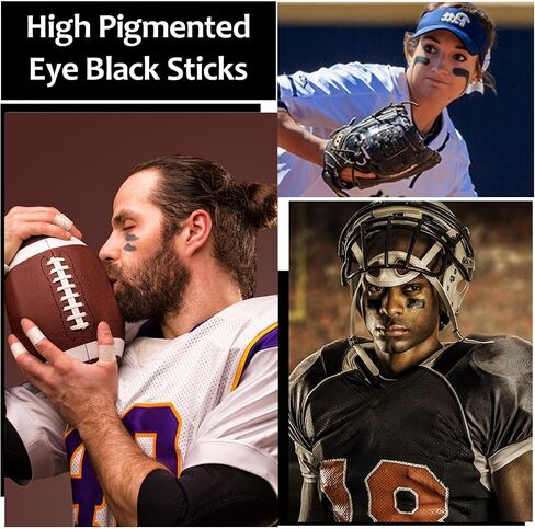 3 PCS Eye Black Football Eye Black Green Red Stick for Sports, Eye Black Stick Face Paint Makeup for Baseball Softball Football Lacrosse, Lip Smacking and Body Paint Halloween Cosplay Costume in Saudi Arabia