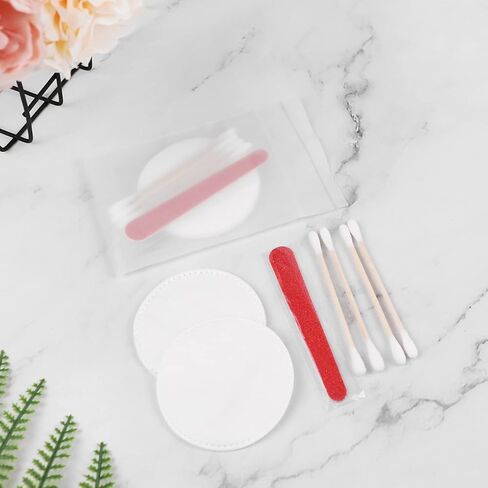 Tuciyke Hotel Vanity Kit، 50 حزمة ملفوفة بشكل فردي وسائل الراحة مجموعة الغرور الفندقية تتضمن لوازم الضيافة الفندقية وسادات قطنية تجميلية، مسحات قطنية، لـ Airbnb، والمأوى، ودار التمريض in Kuwait