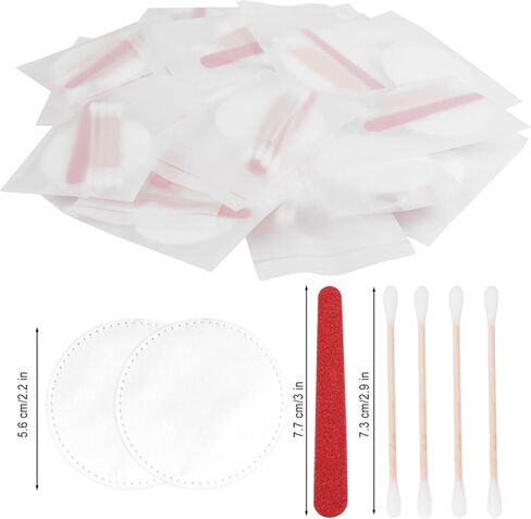 Tuciyke Hotel Vanity Kit، 50 حزمة ملفوفة بشكل فردي وسائل الراحة مجموعة الغرور الفندقية تتضمن لوازم الضيافة الفندقية وسادات قطنية تجميلية، مسحات قطنية، لـ Airbnb، والمأوى، ودار التمريض in Kuwait