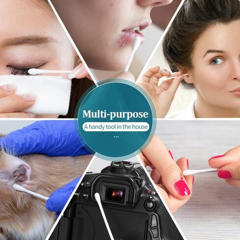 اعواد قطنية ورقية للاذنين باطراف دائرية مزدوجة، اعواد قطنية للمكياج والاستخدام اليومي، 500 قطعة in Kuwait