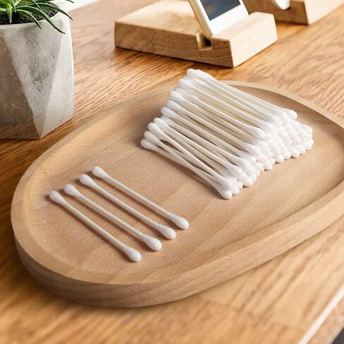اعواد قطنية ورقية للاذنين باطراف دائرية مزدوجة، اعواد قطنية للمكياج والاستخدام اليومي، 500 قطعة in Kuwait