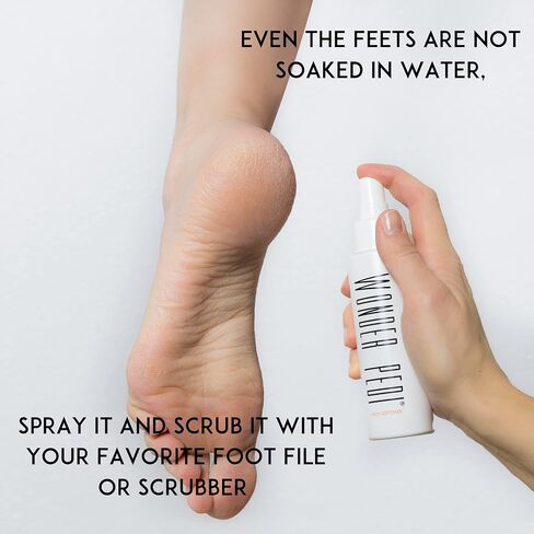 Callus Remover - Instant Exfoliating Peel Foot Spray - Feet Dead Skin Remover Cracked Heels Softener – Home Spa Pedicure Treatment - Works With any Foot File or Scrubber. Wonder Pedi in Kuwait