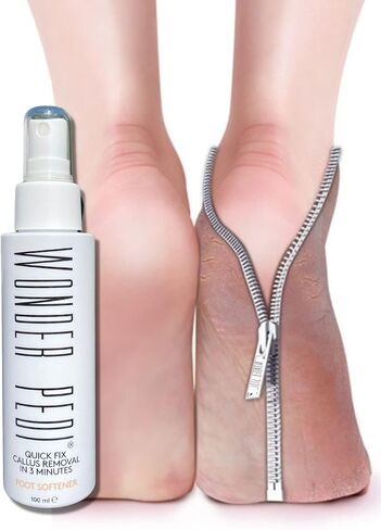 Callus Remover - Instant Exfoliating Peel Foot Spray - Feet Dead Skin Remover Cracked Heels Softener – Home Spa Pedicure Treatment - Works With any Foot File or Scrubber. Wonder Pedi in Kuwait