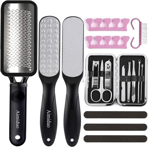 15 in 1 Pedicure Kit, Professional Foot File Kit Pedicure Tools for Feet,Pedicure Foot Spa Products Callus Dead Skin Remover Set for Men Women Foot Care Salon in Saudi Arabia