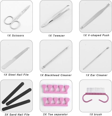 15 in 1 Pedicure Kit, Professional Foot File Kit Pedicure Tools for Feet,Pedicure Foot Spa Products Callus Dead Skin Remover Set for Men Women Foot Care Salon in Saudi Arabia