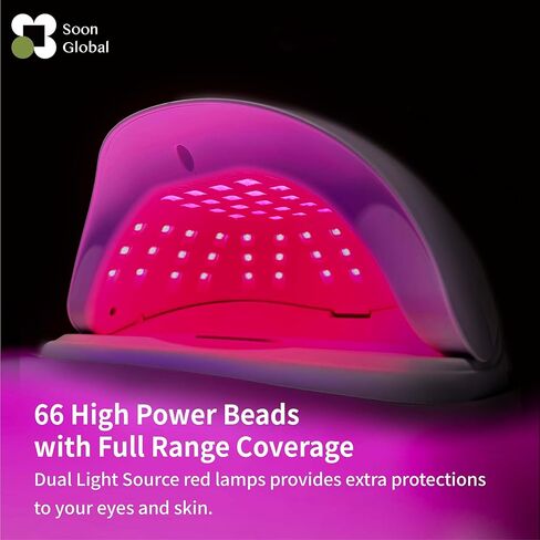 Soon Global UV Nail Lamp, 280W UV Light for Nails Fast Curing Gel Nail Polish with 4 Timers and LCD Display, Professional LED Nail Dryer with Auto Sensor, 66 Lamp Beads in Kuwait