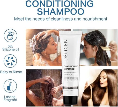 OPPEAL Delicen Shampoos & Conditioner 2 in 1 with Manuka Honey & Coconut Oil, 1 Fl OZ Ideal Travel Size for Hotel/Vacation Rental/Guest Room, Clementine Scent (100 Pack) in Saudi Arabia