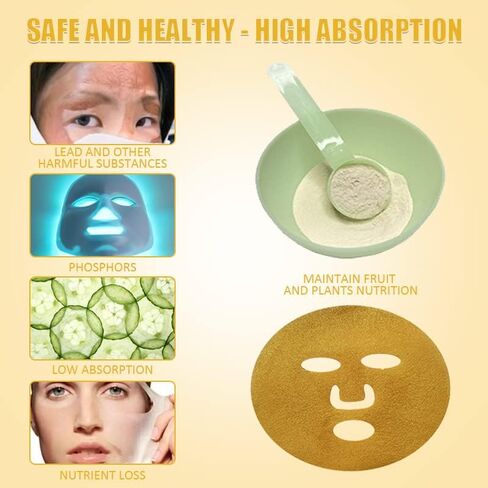 Jelly Mask for Facial Professional - 24K Gold Anti-Aging & Firming Hydrojelly Mask Powder, Hydrating Brighten Jelly Face Mask Skin Care, Natural Gel Peel Off Mask for Spa Salon Vajacial Mask 17.6Fl Oz in Kuwait