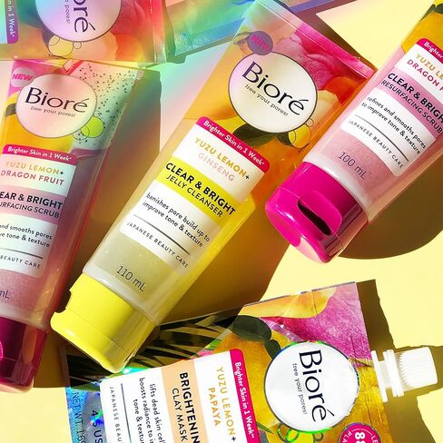 Bioré Brightening Clay Mask, to Improve Skin Tone and Texture, for All Skin Types, 1.69 Fluid Ounces in Kuwait