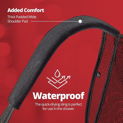 حمالة كتف شبكية للذراع - مانع حركة الكتف للاستحمام - دعامة ذراع قابلة للتعديل للكفة المدورة، والكوع والإصابات الأخرى، دعم رفع الجبيرة اليمنى واليسرى للرجال والنساء in Kuwait