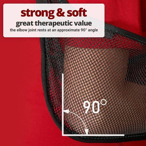 حمالة كتف شبكية للذراع - مانع حركة الكتف للاستحمام - دعامة ذراع قابلة للتعديل للكفة المدورة، والكوع والإصابات الأخرى، دعم رفع الجبيرة اليمنى واليسرى للرجال والنساء in Kuwait