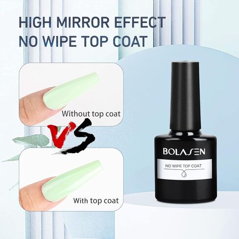 BOLASEN Nail Tips and Glue Gel Kit - Gel x Nail Kit 500PCS Coffin Nail Tips, Portable UV LED Lamp, 8ml 5-in-1 Nail Glue Gel, Top Coat & DIY Art Tools, Professional Nail Extension Kit in Saudi Arabia