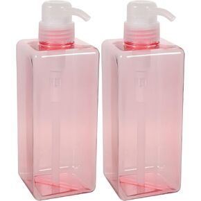 عبوة شامبو/زجاجة بسعة 650 مل، عبوة مكونة من أربعة مستحلب مربعة الشكل من كابيلوك، عبوة ضخ لصابون اليد قابلة لإعادة الملء، زجاجة موزع لصابون اليد سعة كبيرة للاستخدام المنزلي في الفنادق (وردي) in Kuwait