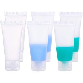 BENECREAT 30 Pack 20ml/0.67oz Clear Empty Tubes Clear Squeezable Cosmetic Containers Refillable Plastic Tubes for Shampoo Facial Cleanser Makeup Sample in Saudi Arabia