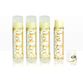 بلسم الشفاه بشمع العسل الطبيعي 100% من جاست بي مع الزيوت العضوية (النعناع البارد، 4 عبوات) in Kuwait