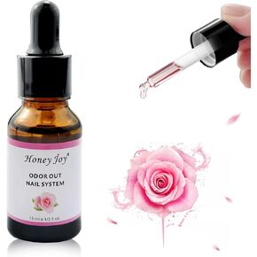 Nail Art 0.5 fl.oz Peach Fragrance Odorizer Acrylic Odor Reducer Liquid ODOR OUT Odorless Monomer Removal with Dropper Tube Design Pack of 1, HJ-NAP011