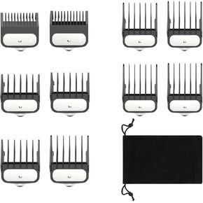اليكسين واقيات ممتازة لقص الشعر من وال مع مشبك معدني - 8 اطوال قص من 1/16 انش الى 1 انش (1.5-25 ملم) تناسب جميع ماكينات الحلاقة بالحجم الكامل من وال in Kuwait