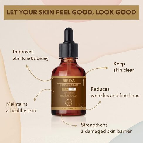 KRANICELL Bifida Complex 70% + Galactomyces 20%+ Niacinamide 2% + Hyaluronic Acid 2% Face Serum 1.7Fl oz with Ceramide for Skin Protective Layer by Moisturizing | Korean Skin Care Face Oil- Anti Aging, Skin Tone Balancing, Nourishing & Soothing, in Saudi Arabia