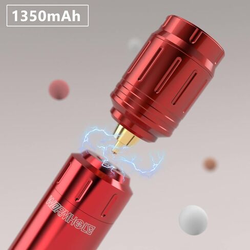 Wormhole Tattoo Power Battery Wireless Tattoo Power Supply for Tattoo Pen 1350MAH Tattoo Power Bank RCA Connector Rechargeable USB WB09-B in Kuwait