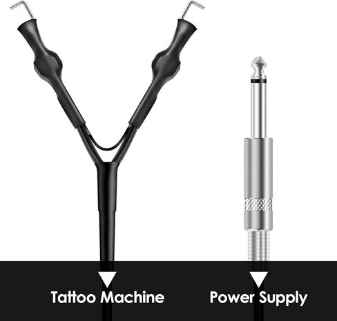 ITATOO 2 قطعة حبال الوشم كليب سيليكون لينة 5.9 قدم 1.8 متر الوشم كليب الحبل لآلة الوشم إمدادات الطاقة الوشم سلك أسود in Kuwait