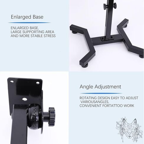 حامل مسند ذراع الوشم من KATZEIST، مسند ذراع وشم قابل للتعديل لوشم صالون الاستوديو مع وسادة إسفنجية جلدية ومسند ساق الذراع in Kuwait