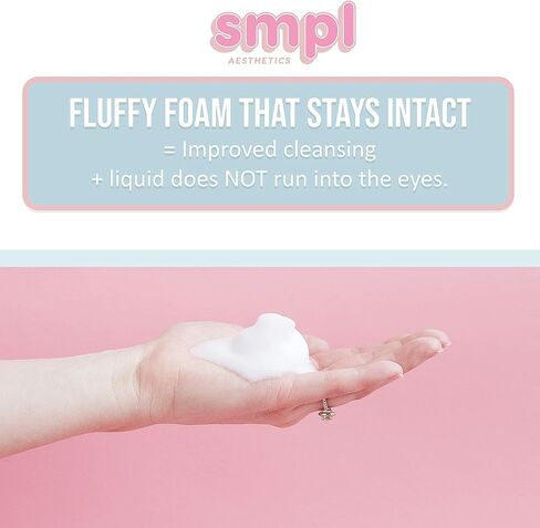 SMPL Aesthetics Eyelash Extension Cleanser، شامبو الرموش، منظف الرموش للتمديدات، فرشاة الرموش، زجاجة شطف، حمام الرموش، كتاب إلكتروني مجاني حساس، بارابين، خالي من الكبريتات، مزيل مكياج، برايمر (طازج) in Kuwait