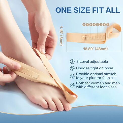 جبيرة ليلية لالتهاب اللفافة الأخمصية، جبيرة ليلية بحزام قابل للتعديل لتخفيف التهاب اللفافة الأخمصية للنساء والرجال والتهاب الأوتار in Kuwait