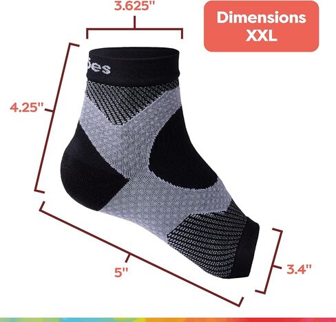 ZenToes Plantar Fasciitis Compression Socks with Arch and Ankle Support, Moisture Wicking, Open Toe Design (L/XL) in Kuwait