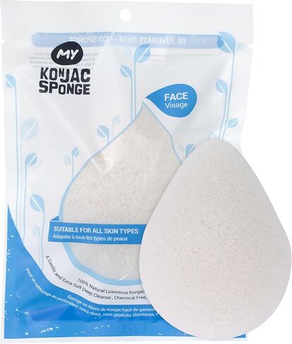 MY Konjac Sponge All Natural Fiber Original Pure Facial Sponge. Excellent for all skin types including very sensitive skin. Leaping Bunny Cruelty Free and The Vegan Society approved. in Saudi Arabia