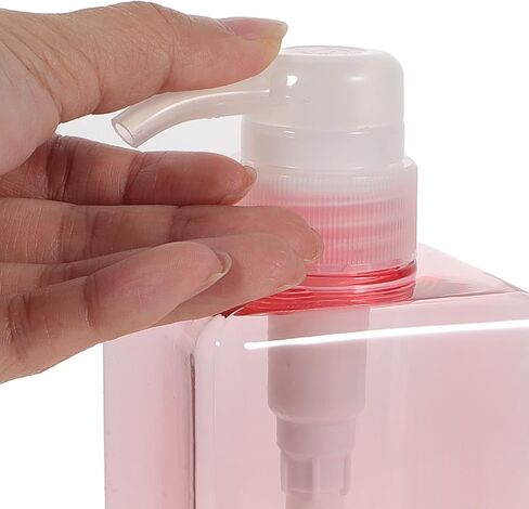 عبوة شامبو/زجاجة بسعة 650 مل، عبوة مكونة من أربعة مستحلب مربعة الشكل من كابيلوك، عبوة ضخ لصابون اليد قابلة لإعادة الملء، زجاجة موزع لصابون اليد سعة كبيرة للاستخدام المنزلي في الفنادق (وردي) in Kuwait