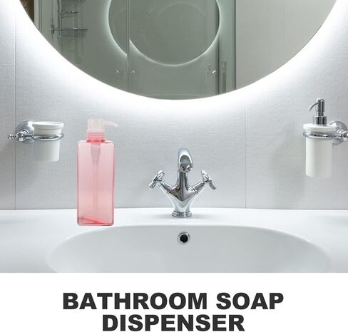 عبوة شامبو/زجاجة بسعة 650 مل، عبوة مكونة من أربعة مستحلب مربعة الشكل من كابيلوك، عبوة ضخ لصابون اليد قابلة لإعادة الملء، زجاجة موزع لصابون اليد سعة كبيرة للاستخدام المنزلي في الفنادق (وردي) in Kuwait