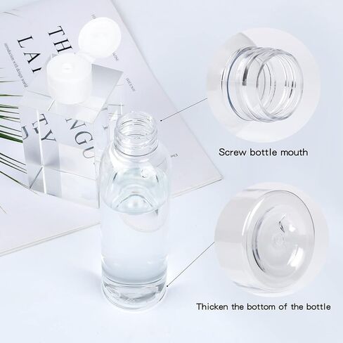 Trendbox 120ml/4oz Clear Plastic Empty Bottles with Flip Cap BPA-free Travel Containers for Shampoo, Lotions, Liquid Body Soap and Massage Oils - 12 Pack in Saudi Arabia