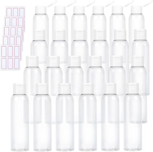 Trendbox 120ml/4oz Clear Plastic Empty Bottles with Flip Cap BPA-free Travel Containers for Shampoo, Lotions, Liquid Body Soap and Massage Oils - 12 Pack in Saudi Arabia