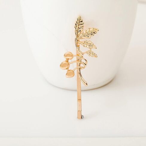 Boho Leaf Hair Clip Vintage Gold Leaf Hair Pin Retro Hair Barrette Bride Hair Bobby Pins Wearing Hair Clamps Wedding Hair Accessories for Women and Girls 2Pcs(Leaf A) in Saudi Arabia