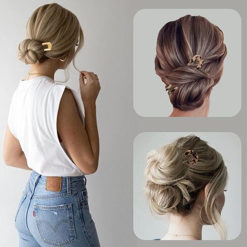 6 قطع دبابيس شعر على شكل حرف U، عصي شوكة شعر فرنسية، دبابيس شعر فرنسية قوية وطويلة، 2 دبابيس أبدو تشينون مع 4 خلاطات (10.9 سم × 2، 11.4 سم × 2) و2 معدن (10.16 سم × 2) دبابيس شعر كعكة للنساء in Kuwait