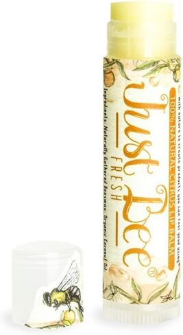 بلسم الشفاه بشمع العسل الطبيعي 100% من جاست بي مع الزيوت العضوية (النعناع البارد، 4 عبوات) in Kuwait